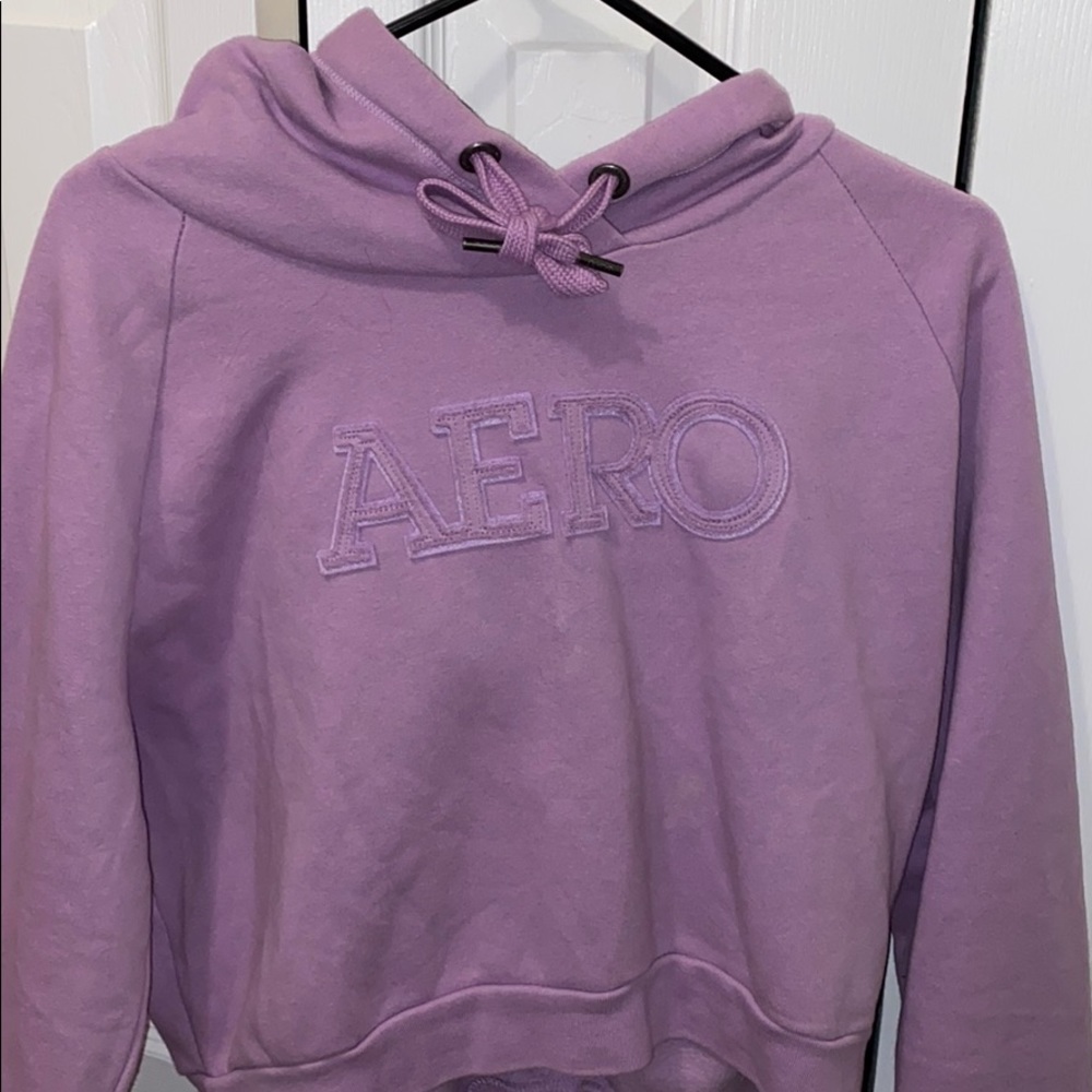 purple cropped hoodie from aeropostale